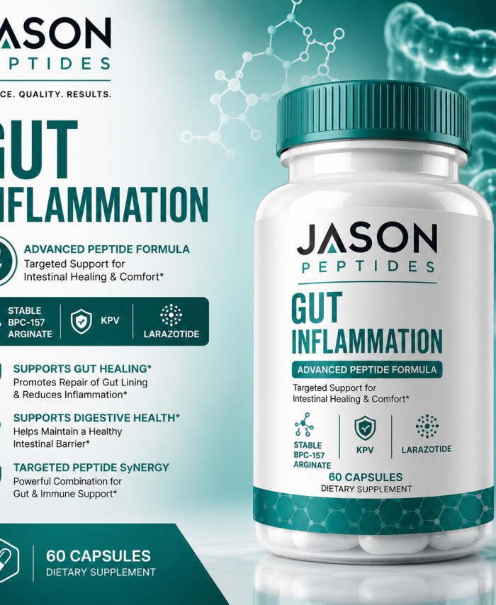 Gut Inflammation (60 Capsules) (Stable BPC-157 Arginate, KPV, Larazotide)