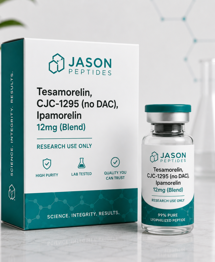 Tesamorelin, CJC-1295 (no DAC), Ipamorelin 12mg (Blend)